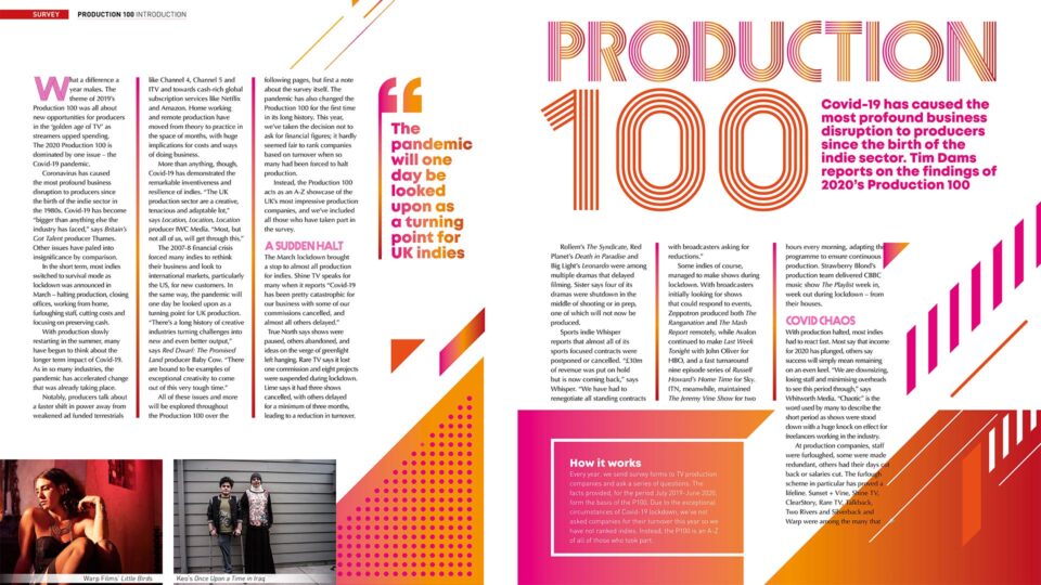 Televisual's Production 100 survey: results now published